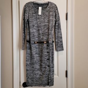Fashion Mia Black and Gray Dress Sz L